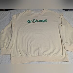 Grinchmas I’m Booked Christmas Crewneck Sweatshirt XL Funny Holiday